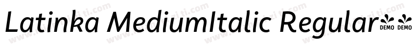 Latinka MediumItalic Regular字体转换